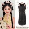 Set di Copricapi Hanfu Stile Dinastia Ming con Fascia Pigra e Chignon Parrucca