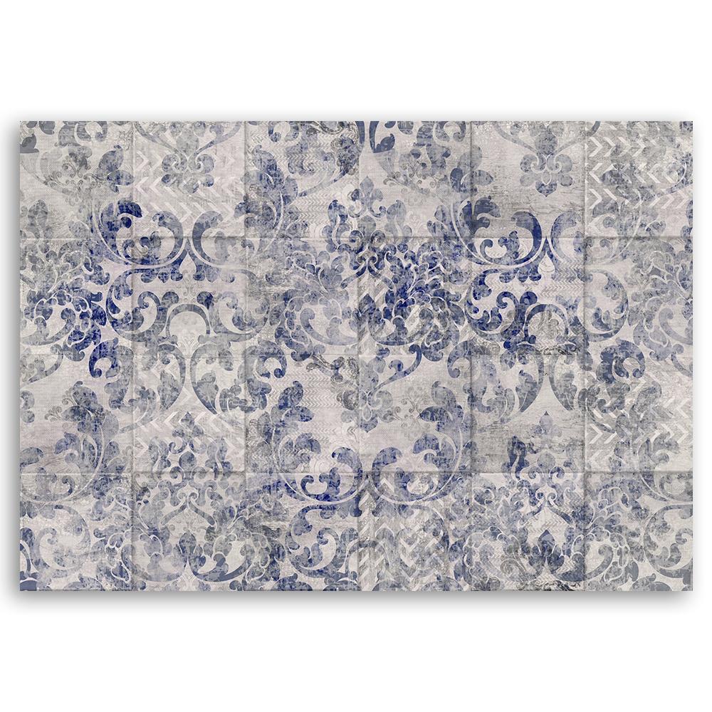 Canvastavlor Blå prydnad på portugisiska plattor