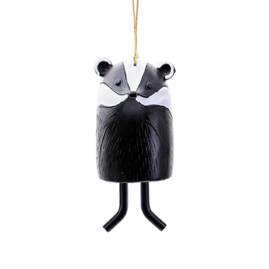Ceramic Wind Hanging Ornament Animal Shaped Bell for Indoor Outdoor Garden Home Decor Porch Patio
