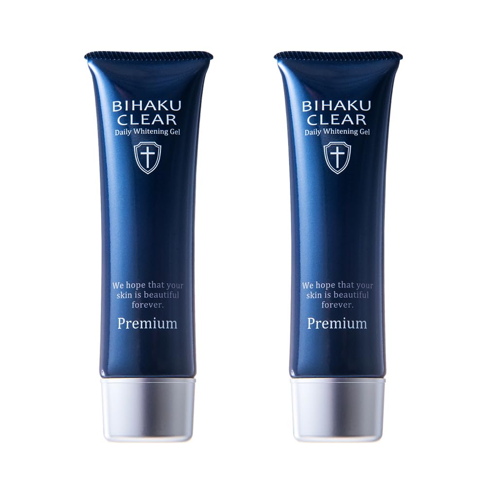 Bihaku Clear Premium Hyaluronic Safe and Healthy X Quasi-drug [Whitening Cream, All-in-One Gel, Anti-Blemish, Acid], Life, 2-Pack (50g 2)