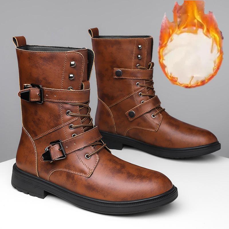Men`s Retro Anti-Slip Martin Boots, Winter