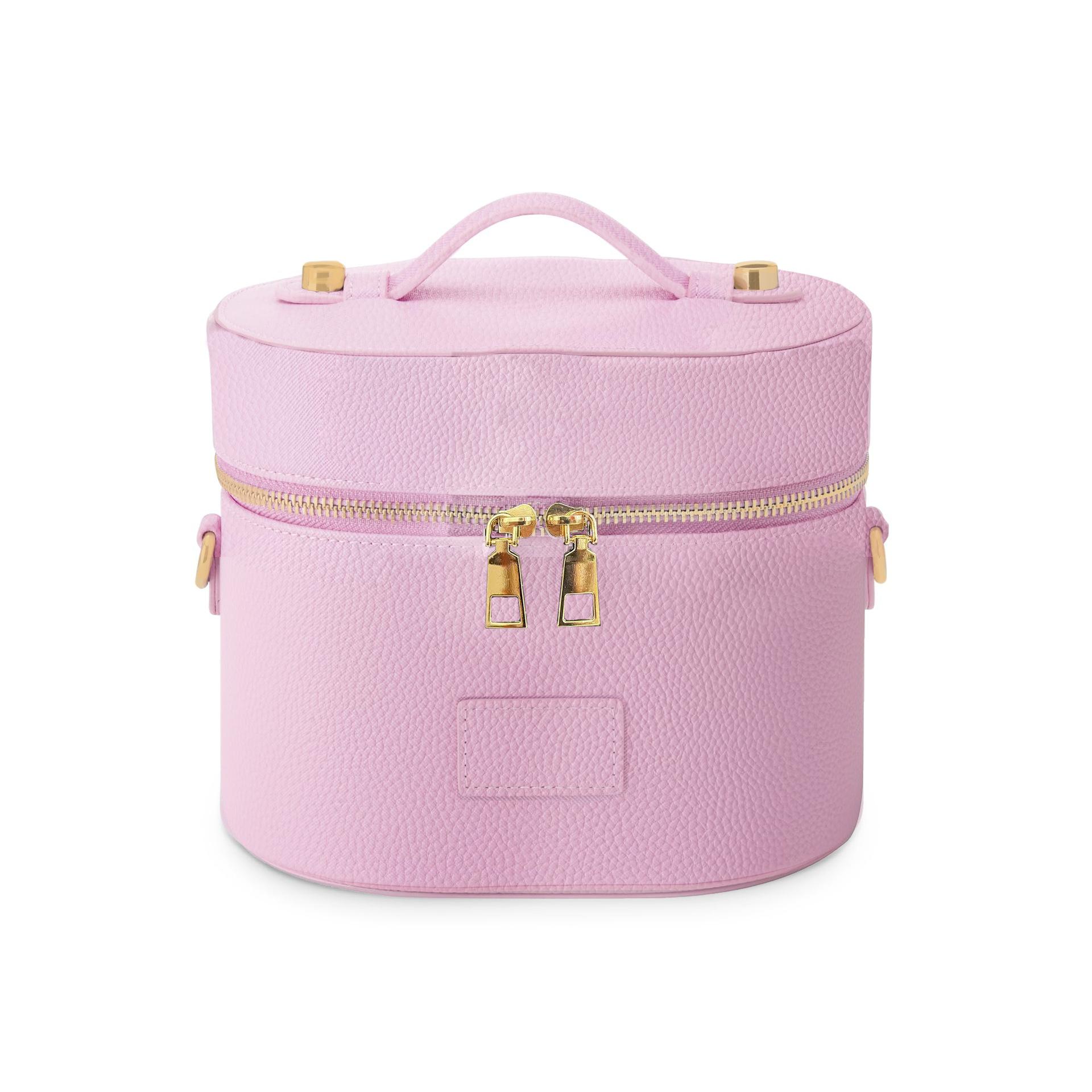 

Косметичка 2026 Простая Портативная Портативная Большая Вместимость Кожа PU Дорожная Разделитель Косметичка Height 19*length 20*14 width розовый