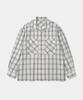 UNIFORM BRIDGE Open Collar Check Shirt Gray