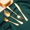 24pcs Vintage Steak Cutlery Set Thickened Non-slip Handle Stainless Steel Flatware Set Smooth Edges Mirror Polished