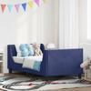 Children S Bed Frame with Headboard Police Blue 80 X 160 Cm Velvet