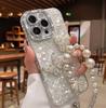 Rhinestone pearl butterfly is suitable for Apple 17Pro mobile phone case iphone16 with its own lens film 15 all-inclusive anti-drop.