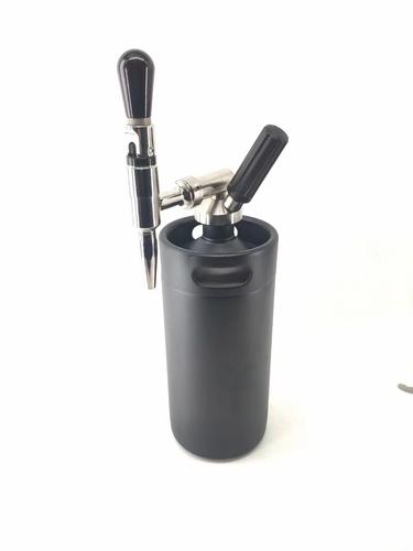 5l Beer Keg Mini Keg Tap Dispenser, Matte Black Growler Barrel Carbonated Co2 Charger Brewing Easy Storage Craft Beer Equipment