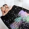 If you love me rainbow splatter paint Throw Blanket Cute Custom Retros Winter beds Blankets