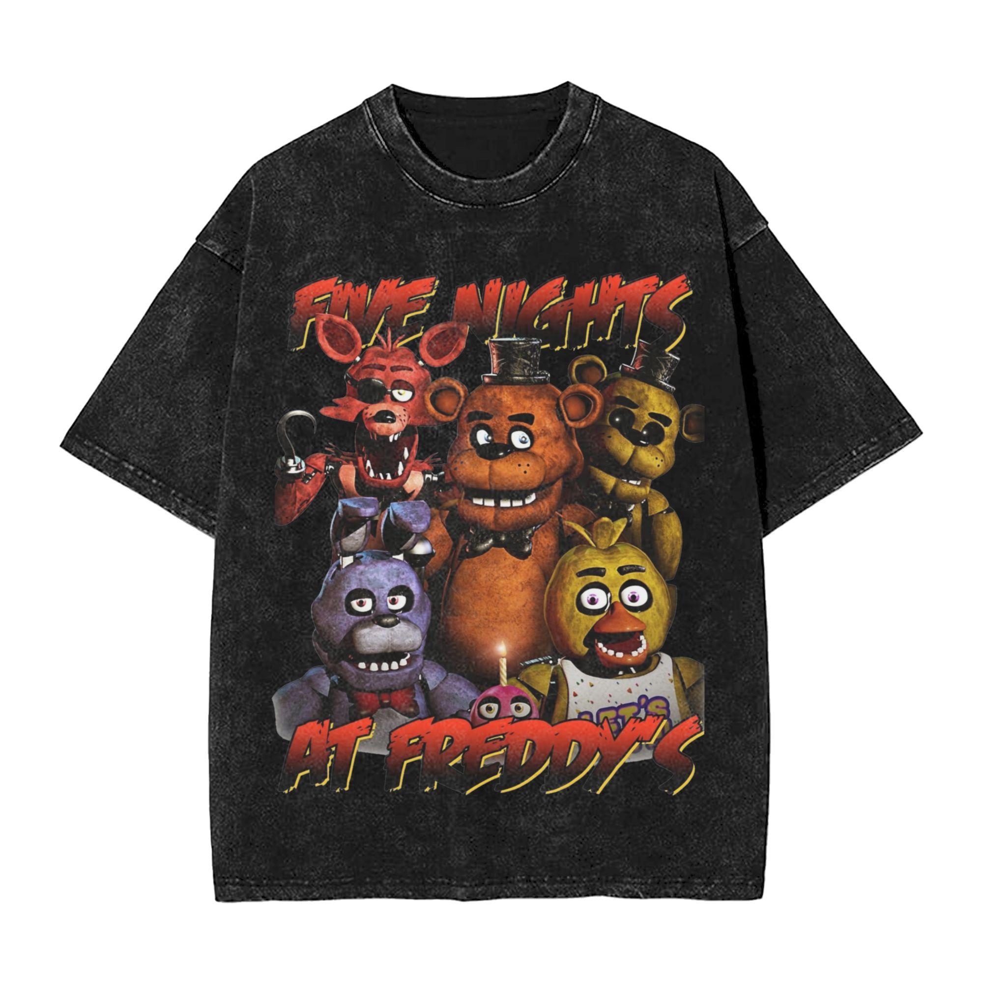 

FNAF В Фреддіс Прані Вуличний Стиль Хіп-Хоп Новинка Футболки для Чоловіків Жінок Бавовняні Оверсайз М який Комфорт Короткий Рукав S