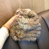 Rabbit Fur Hat Female Chuanxi White Fur Hat Fur Cold and Warm Plush Knitted Hat Cute Headgear Autumn and Winter