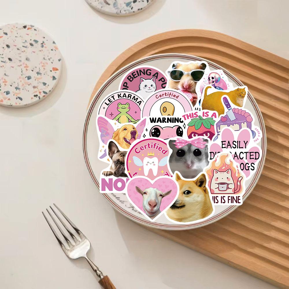 50/100PCS Pink Funny Sticke Coffee Personalize Coffee Laptop Luggage Waterproof Bicycle Motorcycle Water Bottle Dormitory