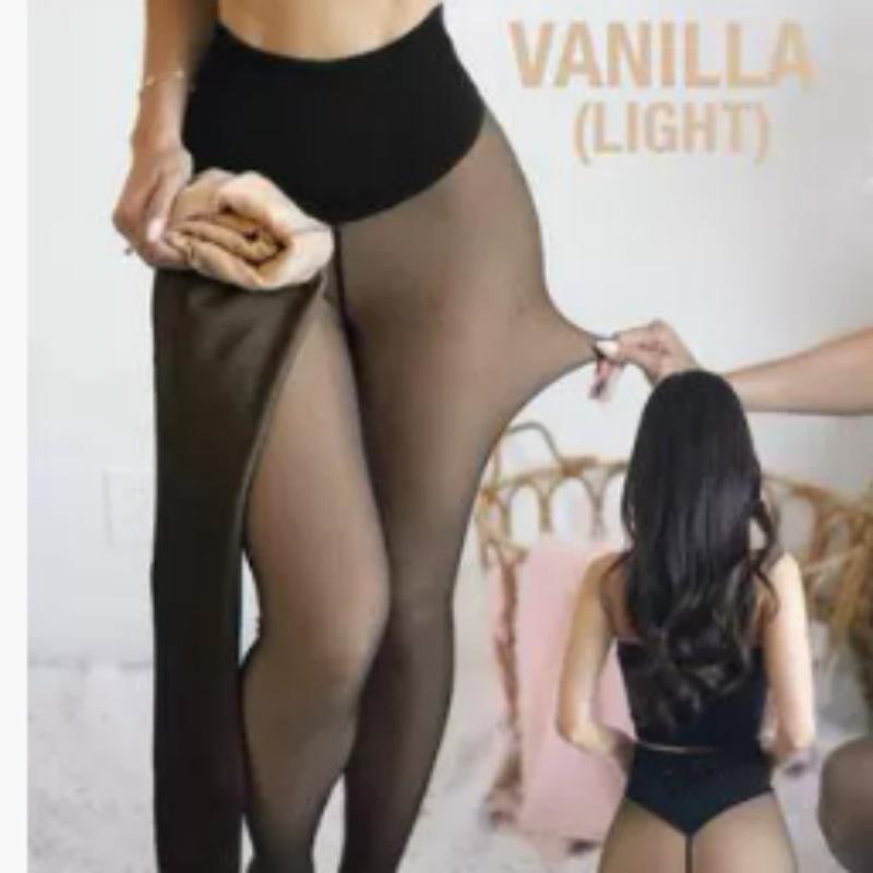 Transparent Leggings, European and American Plus One Size Tight Fit with Fleece One-piece Crotch Pantyhose