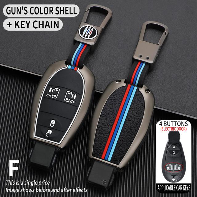 Zinc Alloy Car Key Case Cover Fob Shell for Chrysler 300c for Jeep Commende for Dodge Durango Ram Grand Caravan Town Country