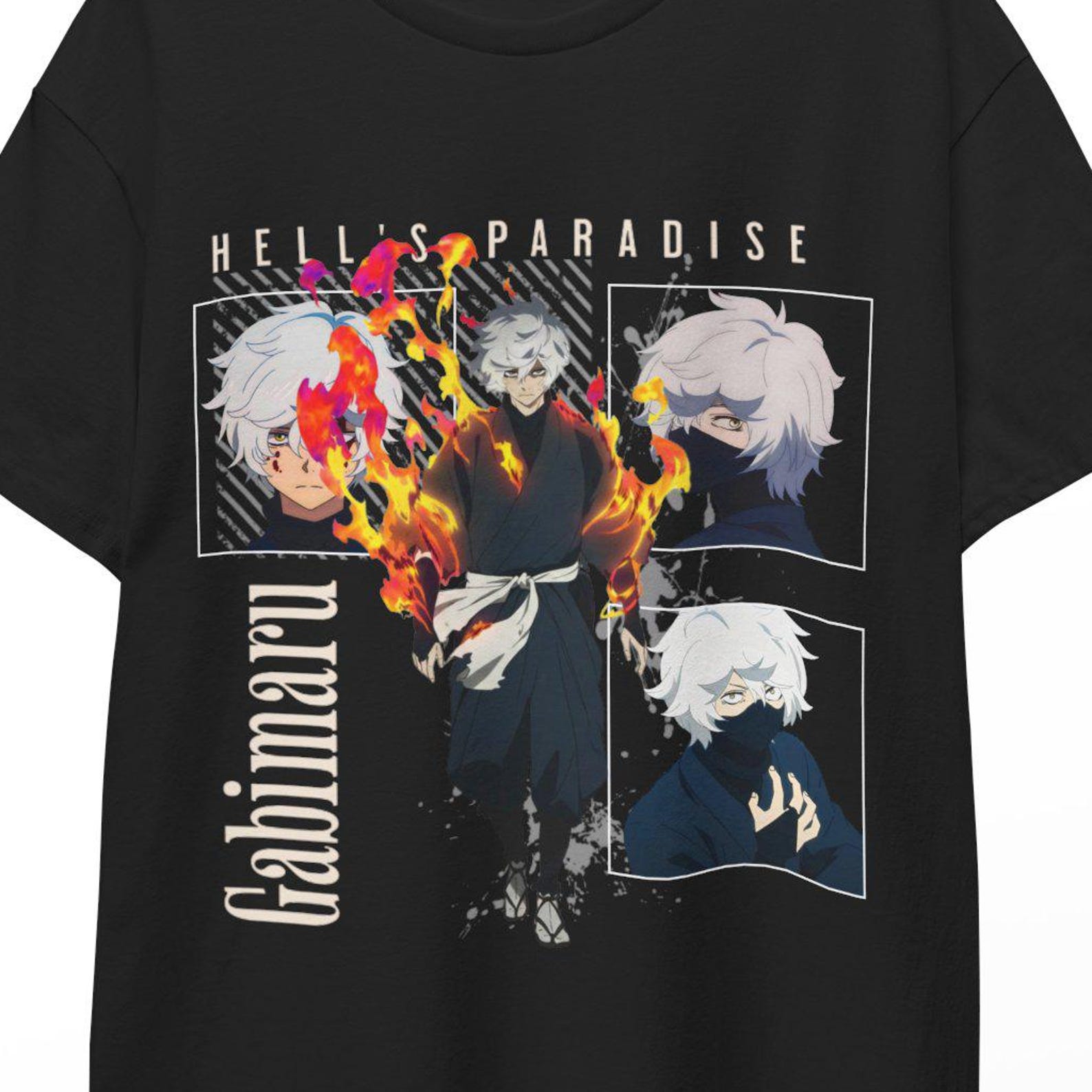 hell s paradise,hell s, Gabimaru Shirt,paradise poster,HellsParadise Shirt,hell s paradise print,Gabimaru, yuzuriha, hell s paradise sticker XL