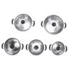 5PCS Cookware Set with Glass Lids Stainless Steel Milk Pot Kitchen Cooking Set for Induction Cooktop