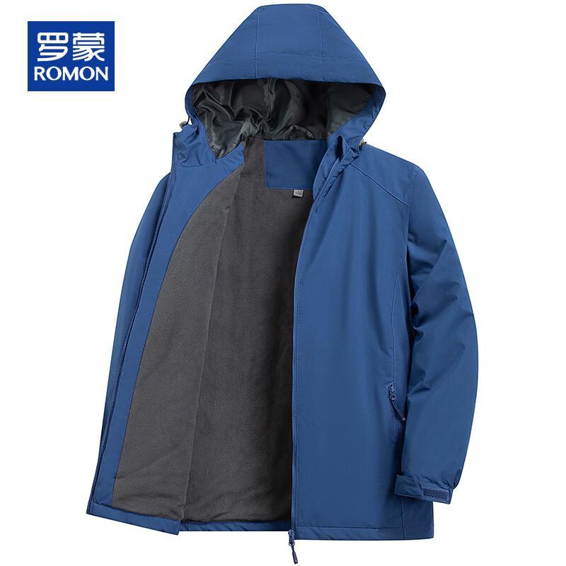 

ROMON Men s Hooded Windproof Waterproof Fleece-Lined Jacket 4XL