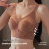 Plus‑Size Wire‑Free Lace Adjustment Bra Thin Breathable Bunny‑Ear Cup Bra Minimizer for Large Bust Gather Anti‑Sagging