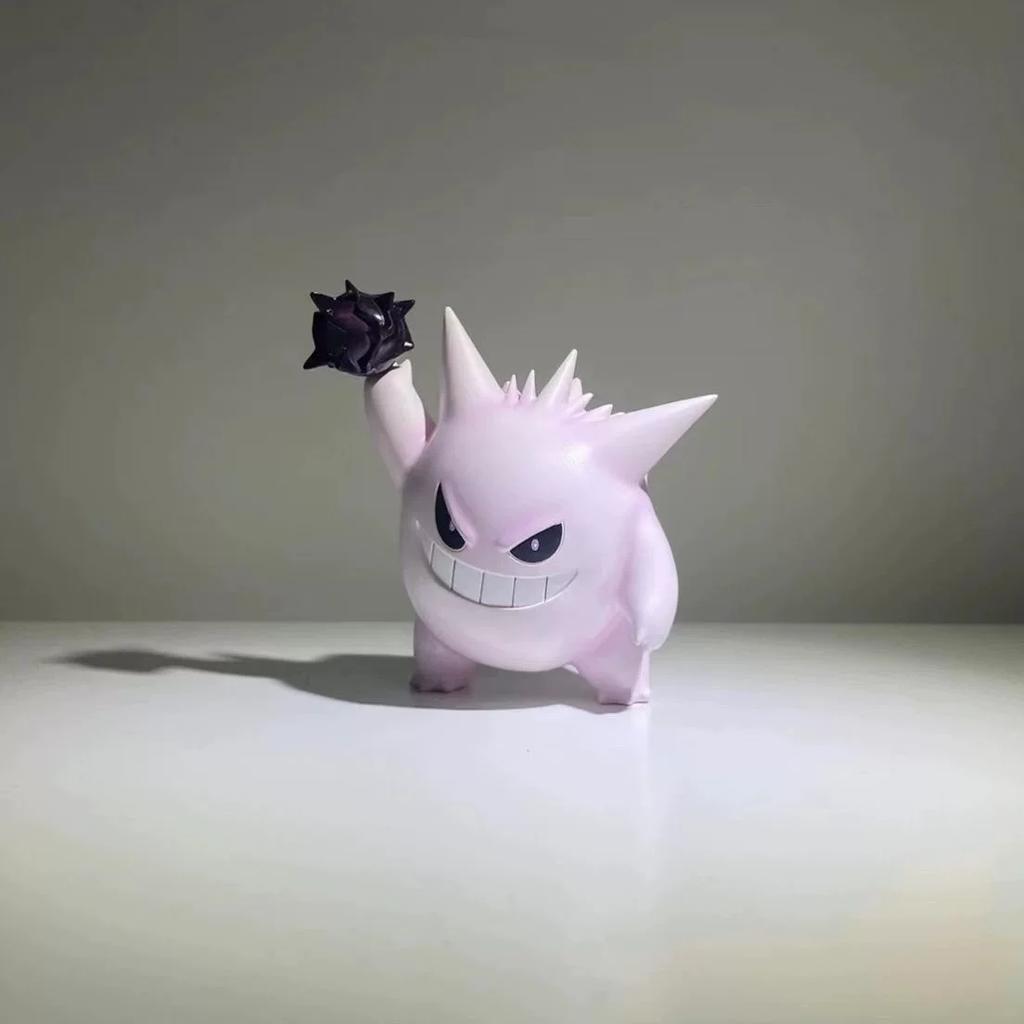 Pokemon Gengar Collectible Figure Model Half Transparent Purple Black Creative Statue Car Desktop Computer Case Decor Gift