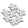 Fashion Ornaments Festival 100Pcs 1.7cm Tree Ornament Christmas Hanging DIY Snowflake Wood Craft Xmas Decor
