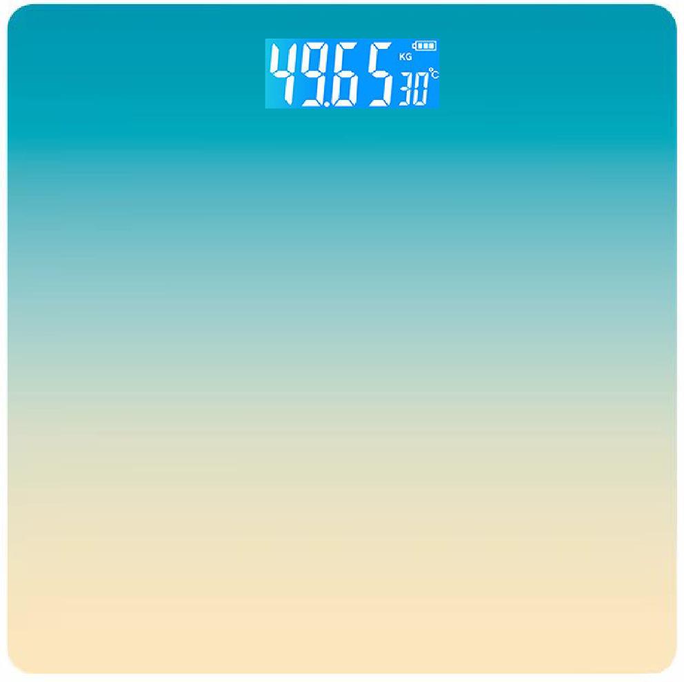 LED Hidden Screen Electronic Body Weight Scale with Charging Options and Gradient Design