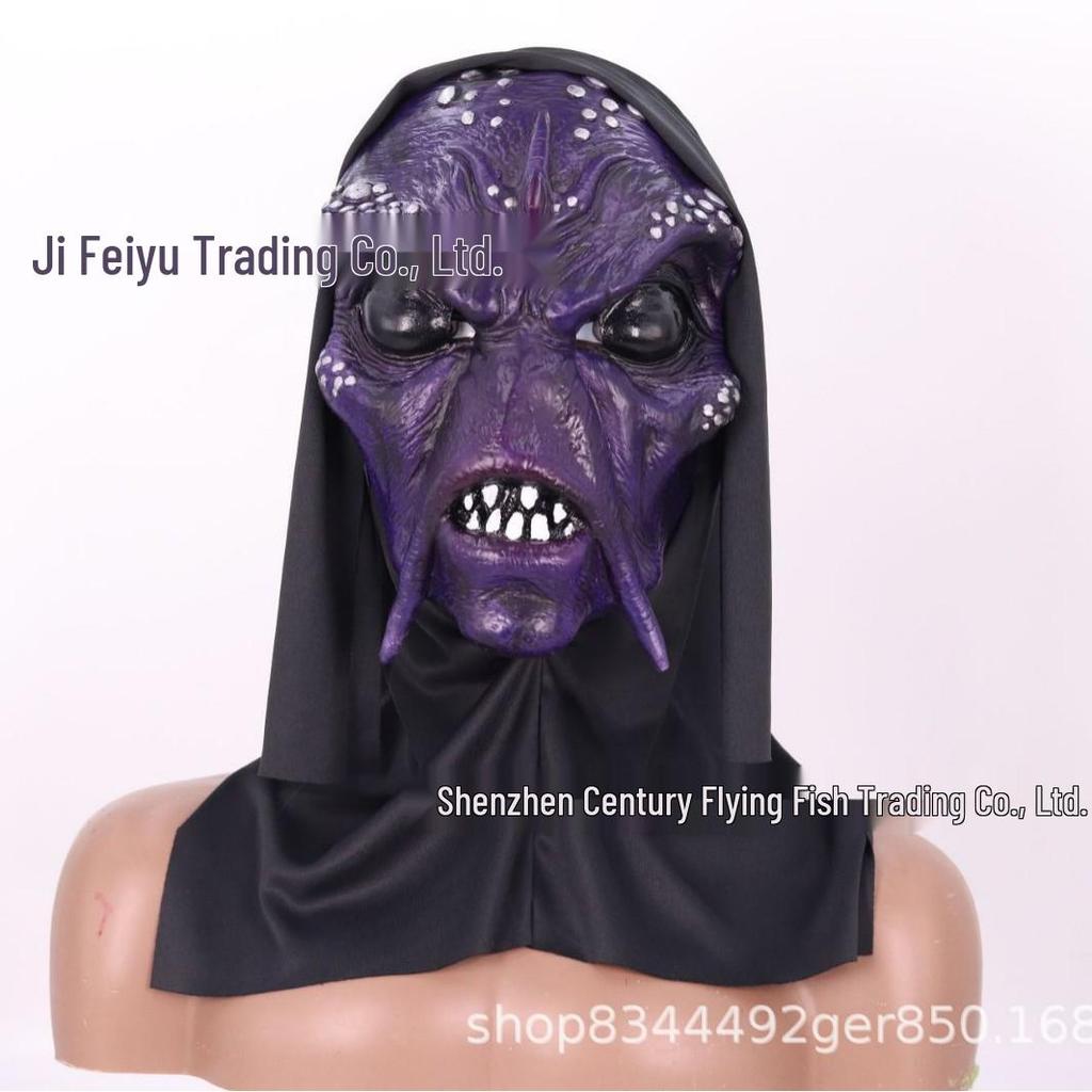 Frightening Faceless Alien Latex Mask for Halloween Masquerade