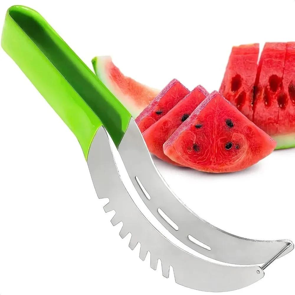 Watermelon Cutter Stainless Steel Artifact Salad Fruit Slicer Cutter Tool Watermelon Digger Kitchen Accessories Gadgets