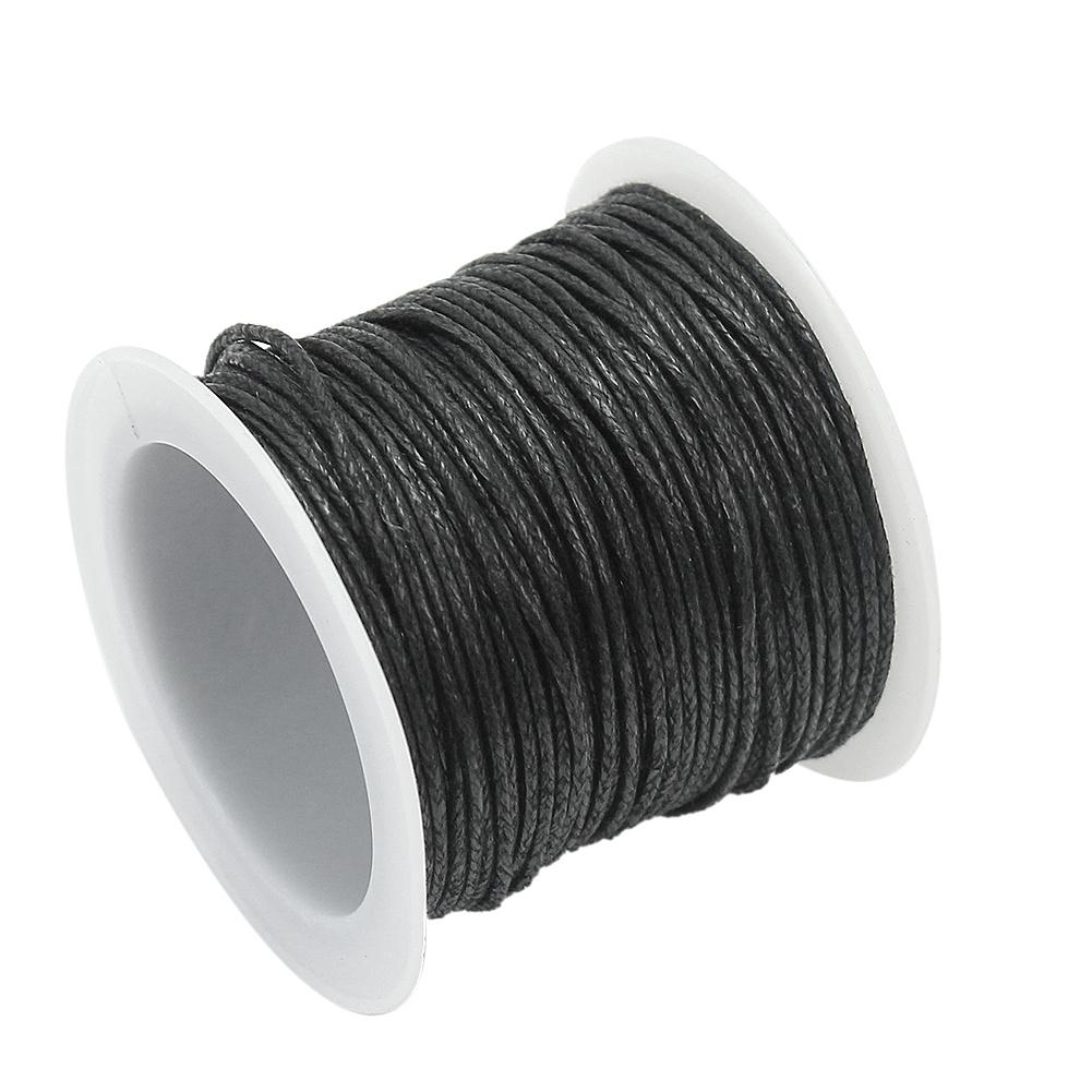 Buy Roll Black Wax Rope 1Mm Waxed Cotton Necklace Cord String Jewelry