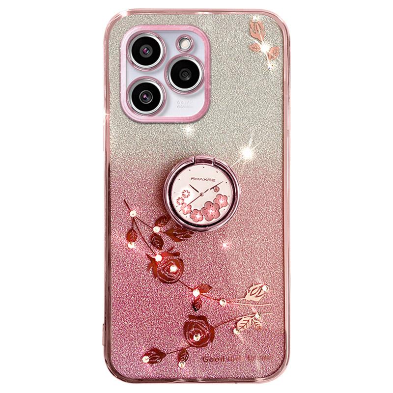 KADEM For Realme C61 4G/C63 4G Case Rhinestone Glitter TPU Kickstand Phone Cover