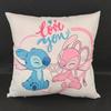 Față de pernă drăguță Disney Lilo&Stitch Personaj Anime Desen Animat Înger Pernă Canapea Decorațiune Casă Dormitor Kawaii Cadouri de Ziua de NaștereA,(5)