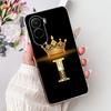 For Xiaomi Poco M7 4G Case Cover Transparent Aesthetic A-Z Letters Fashion Flowers Crown Soft Bumper Casing