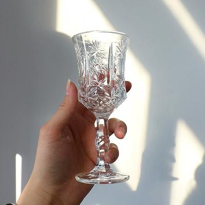 Ensemble de 6 verres à cocktail champagne transparents de 100 ml, coupe à pied haut, verre à vin rouge, verrerie, fête, ménage, tasse à boisson froide