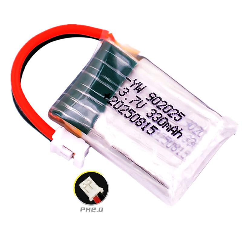 New Upgrade 902025 3.7V 330mAh PH2.0 Mini Drone Battery For Mini RC Quadcopter RC Car Mini RC Toys Parts Battery with Charger