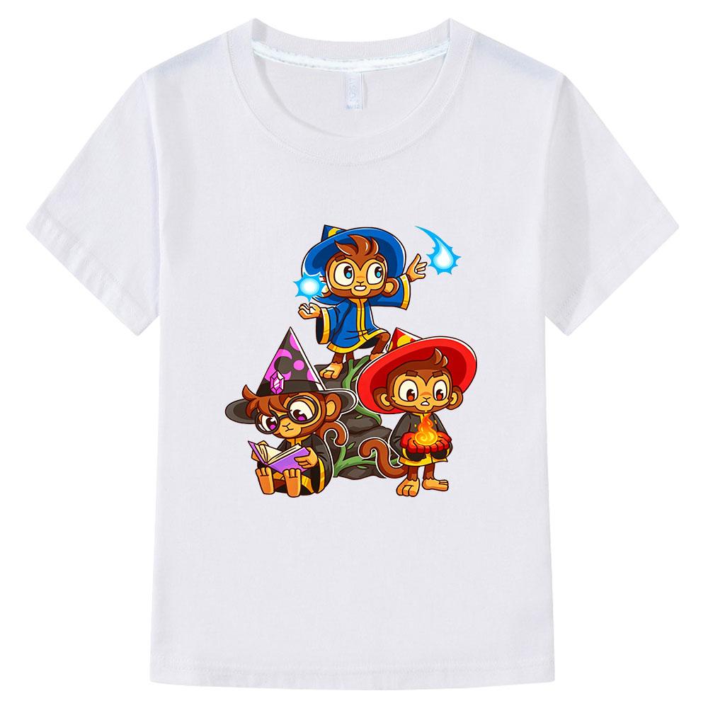 Game Bloons TD 6 100% Katoen Kinder T-shirt Grafische Print Kinder T-shirts Casual Jongens Meisjes Tops Ronde Hals Korte Mouw Zomer