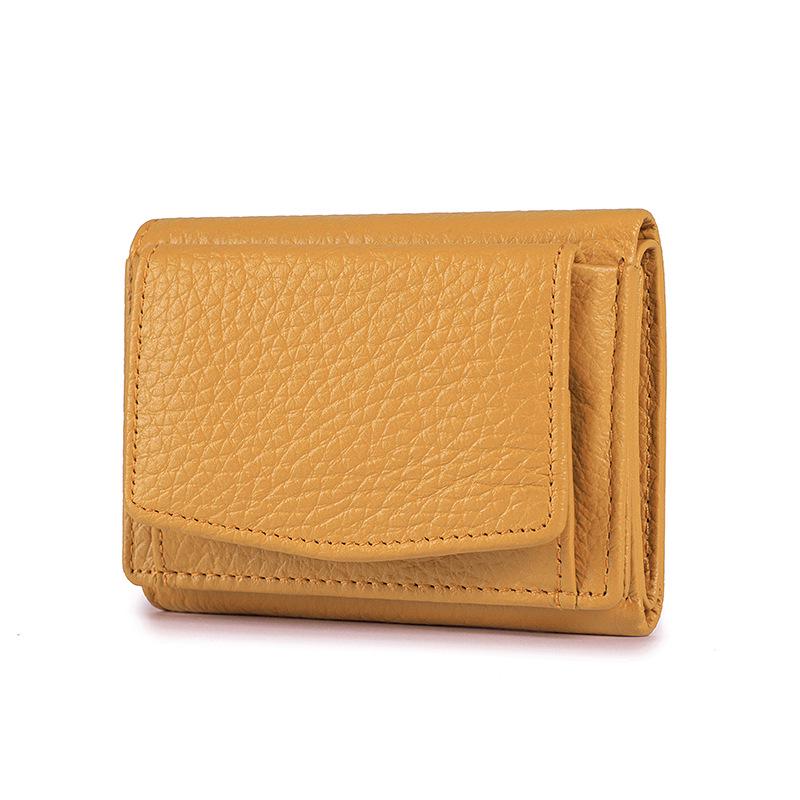 Damski portfel trójdzielny z prawdziwej skóry RFID w stylu japońskim i portmonetka na monety