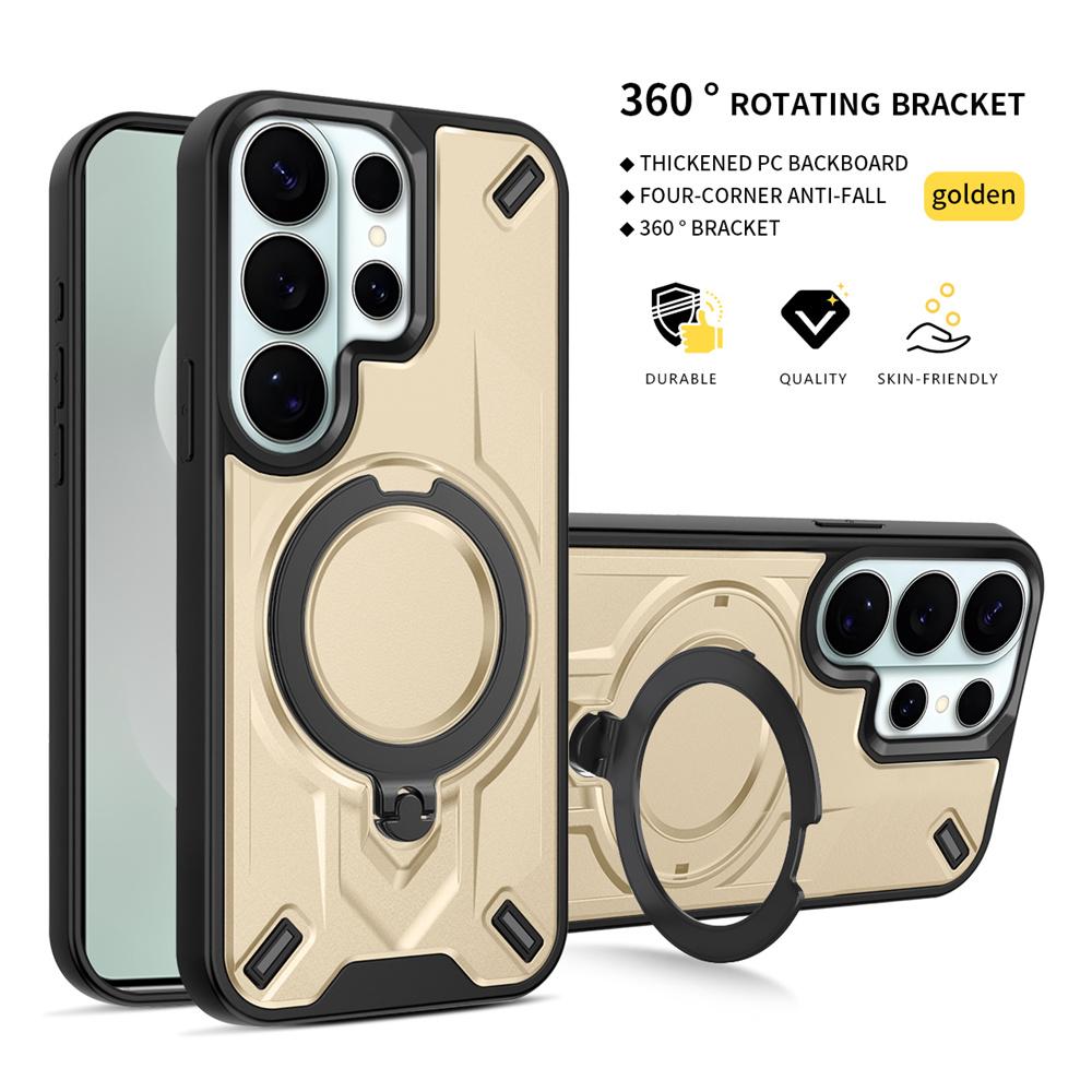 

For Magsafe Magnet Stand Magnetic Armor Phone Case For Samsung S26 S25 Ultra Edge S24 FE S23 Plus A56 A55 A54 A53 A52 A05S Cover Galaxy A14
