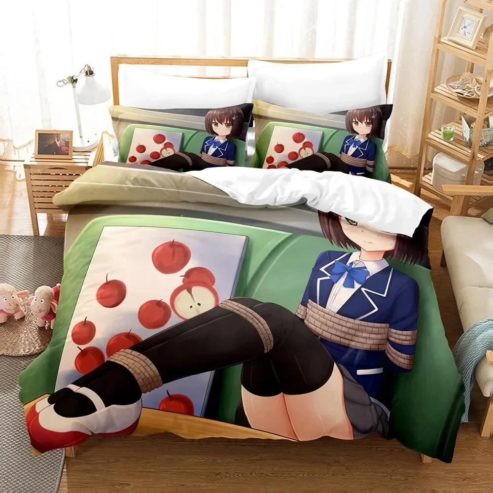 3D-tryck Animeflickor Denna konstklubb har ett problem Sängkläder Påslakanset med örngott Twin Full Queen King Sängkläder