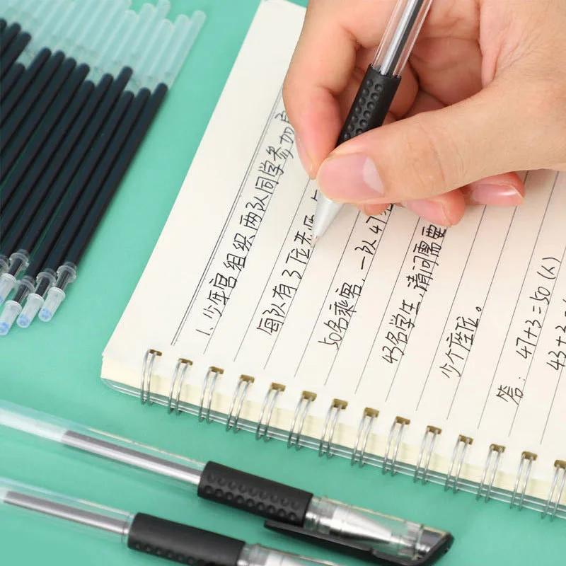 6-25Pc 05mm Gel Pen Kit Neutral Pen Black/Blue/Red Color Replacable Refill Smooth Writing School Stationery Supplies
