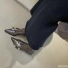 Autumn Winter Pointed Belt Buckle Thick Heel Short Boots for Women High Heels Back Zipper Soft Leather Slimming Short Boots