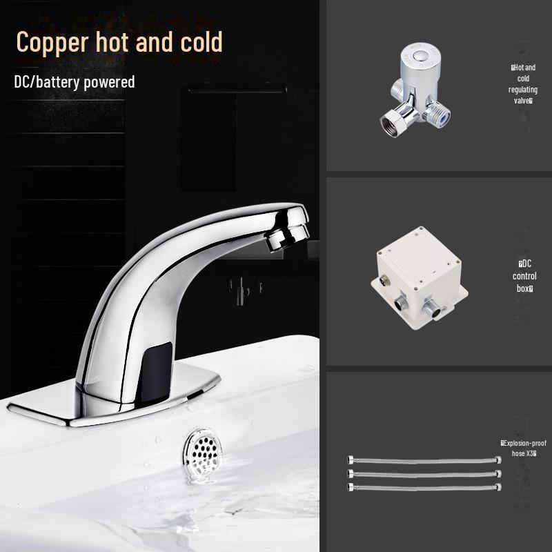 Smart Automatic Infrared Dual-Temperature Faucet for Hands-Free Washing