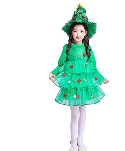 

Рождественская елка 100 см [STARREED ®] Костюм, Детский костюм, Платье, Шапка, Комплект из 2 предметов, Тип, Колокольчик, Украшение, Звезда, Высота