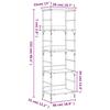 Bookshelf Gray Sonoma 50x33x153 cm Engineered Wood