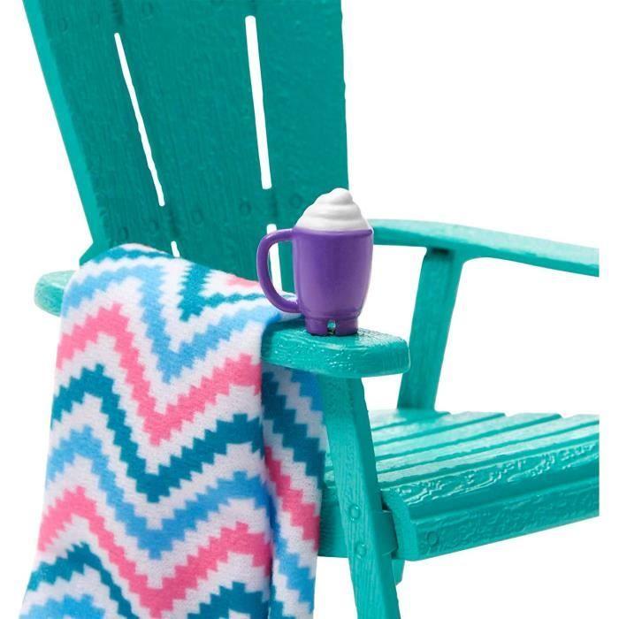 Barbie mobilier - hjv33 - ensemble décoration de maison de poupée barbie - terrasse de jardin, feu de camp, mangeoire à oiseaux et n