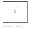 Korean Japanese Style Rhinestone Heart Double Ring Titanium Steel Clavicle Necklace For Women