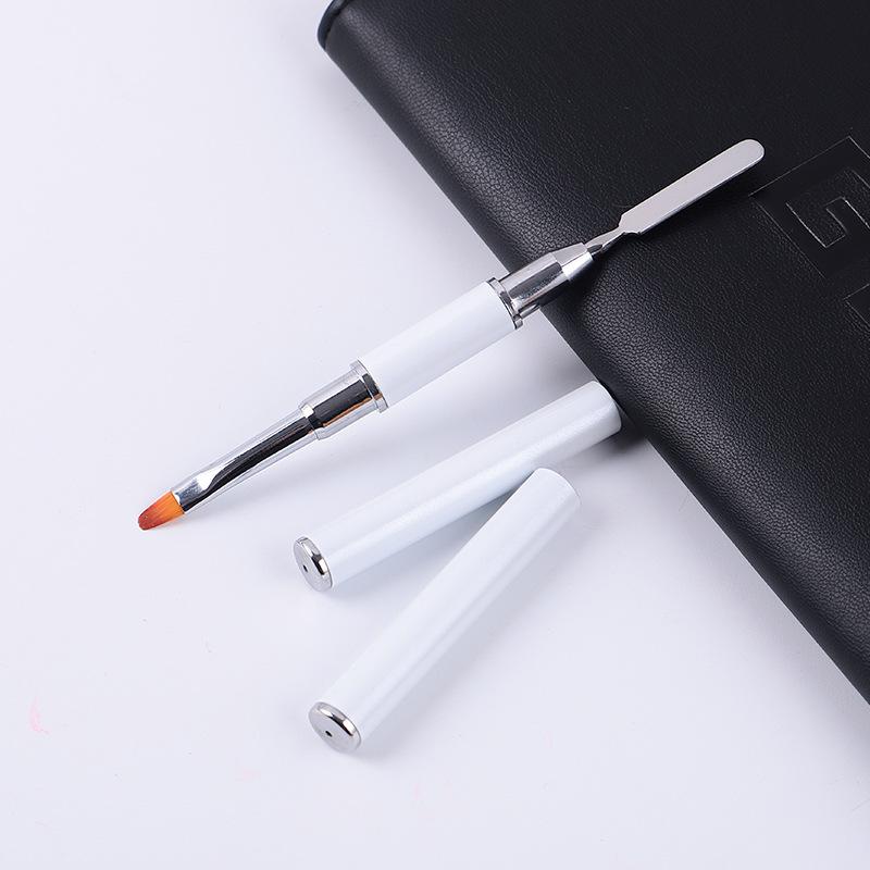 Nail Art Dual-purpose Painted Phototherapy Pen Extension Gel Pen Double-head Nail Pen Embossing Pen Steel Pushing Gel Pen