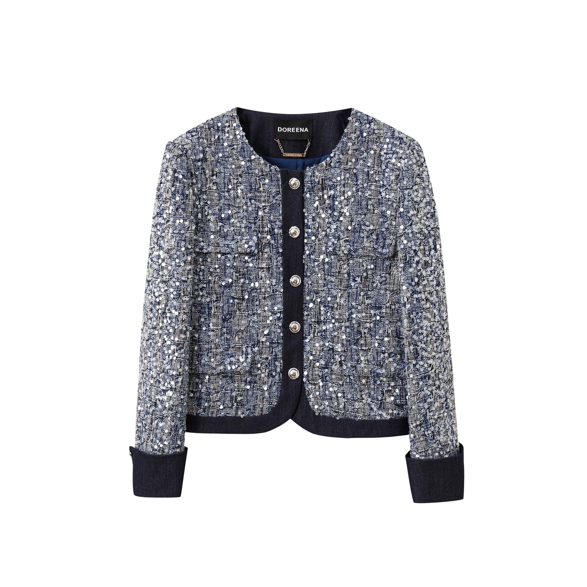 

**DOREENA 2025 Autumn/Winter Women s Short Jacket: High-End Custom Fragrance Style** Extra Large