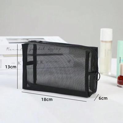 1 Piece Thick Mesh Large Capacity Makeup Bag, Personal Item Storage Small Pocket, Portable And Easy Makeup Storage Bag