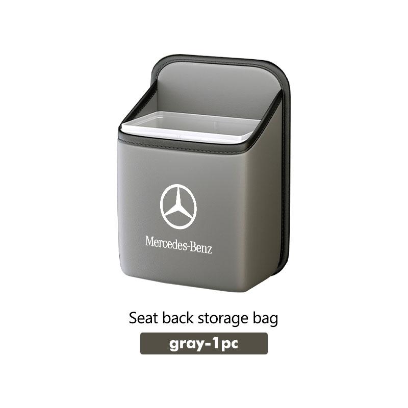 

GLC GLB Car Seat Back Hanging Storage Box Built-in Bucket Sundry Bag For Mercedes Benz W202 W212 W126 W140 W168 W177 CLS GLE GL