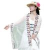Retro Sunscreen Buckle Shawl Beach Scarf New Chinese Style Thin Ethnic Scarf Temperament Cotton Linen Scarf Headscarf