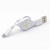 1m V8 Einziehbares Kabel USB zu Micro USB Kabel Tragbares Kabel USB A zu USB 2.0 B Ladekabel Einziehbar für Android Telefon