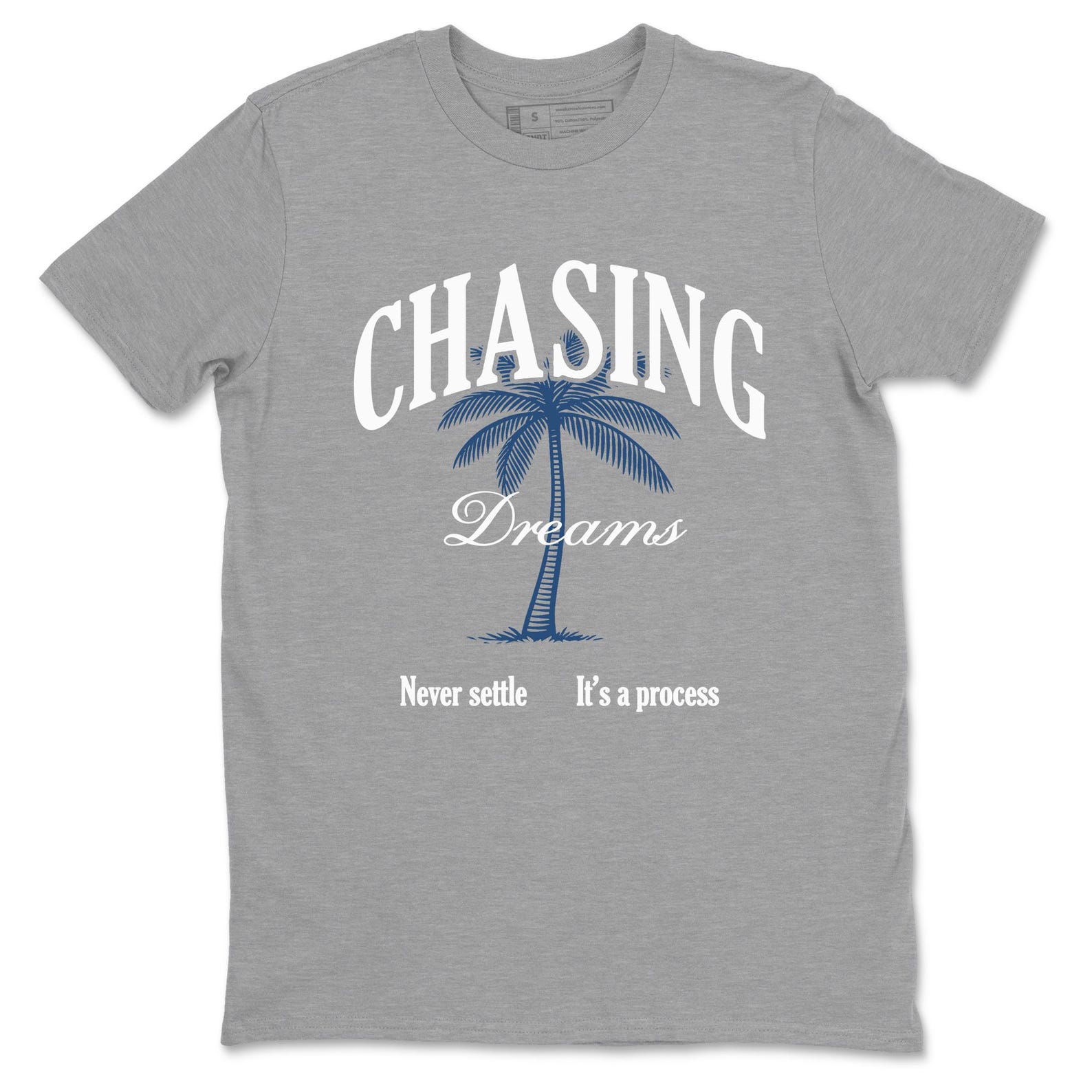 Chasing Dreams Graphic Tee. Streetwear Graphic T-Shirt. Matching 12s French Blue S